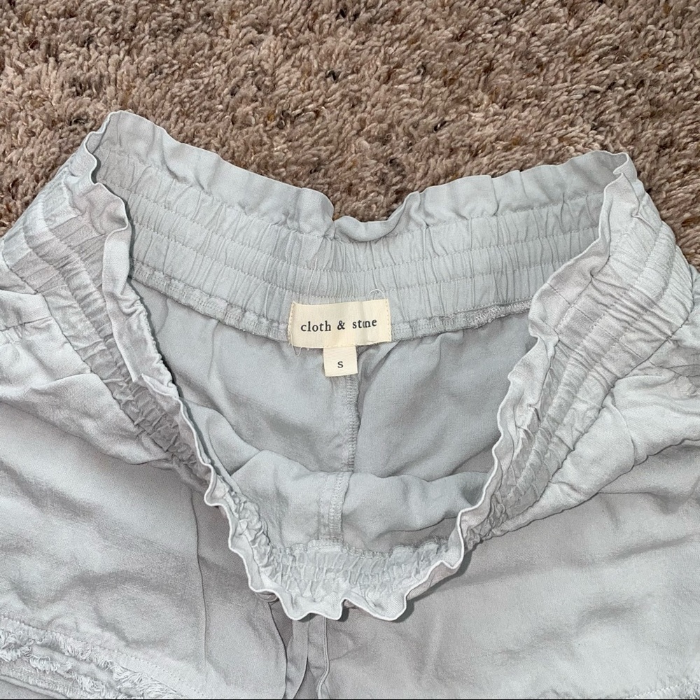 Anthropologie Cloth & Stone Raw Edge Shorts - Picture 2 of 5